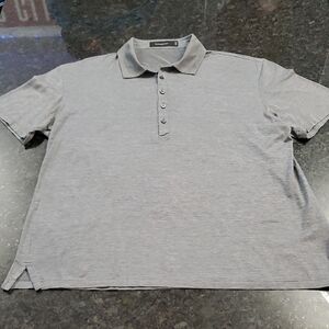 Ermenegildo Zegna Gray Short Sleeve Polo Shirt